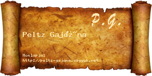 Peltz Gajána névjegykártya